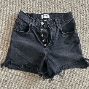 Agolde black Jean shorts